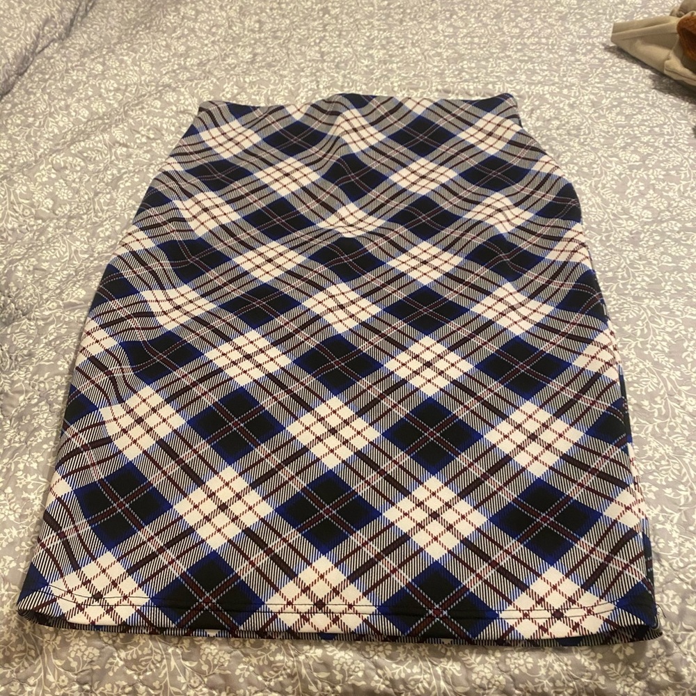 Stretch Plaid skirt